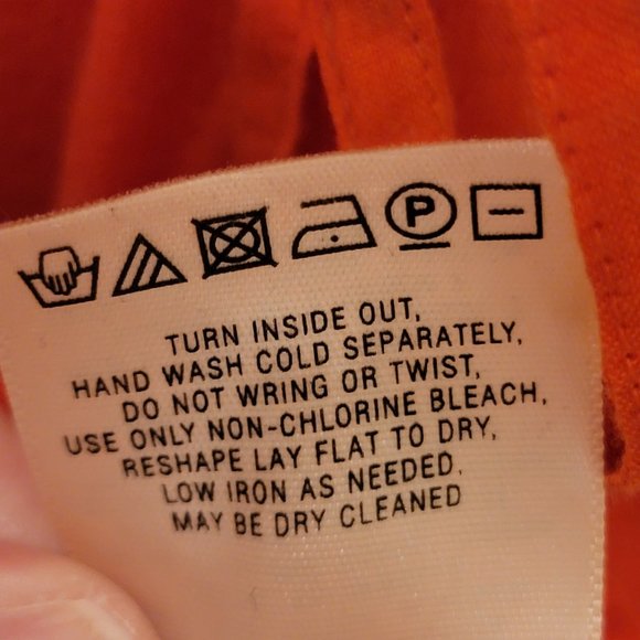 Anthropologie Dress Size 0 Orange Embroidered Flowers Boho Meadow Rue Sangeet - Picture 11 of 11